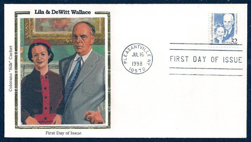 UNITED STATES FDC 32¢ Lila & DeWitt Wallace 1998 Colorano