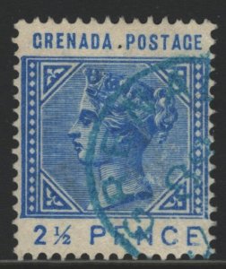 Grenada Sc#22 Used - Blue Cancel