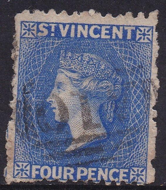 ST VINCENT 1881 QV 4D WMK STAR PERF 11 TO 12.5 USED 