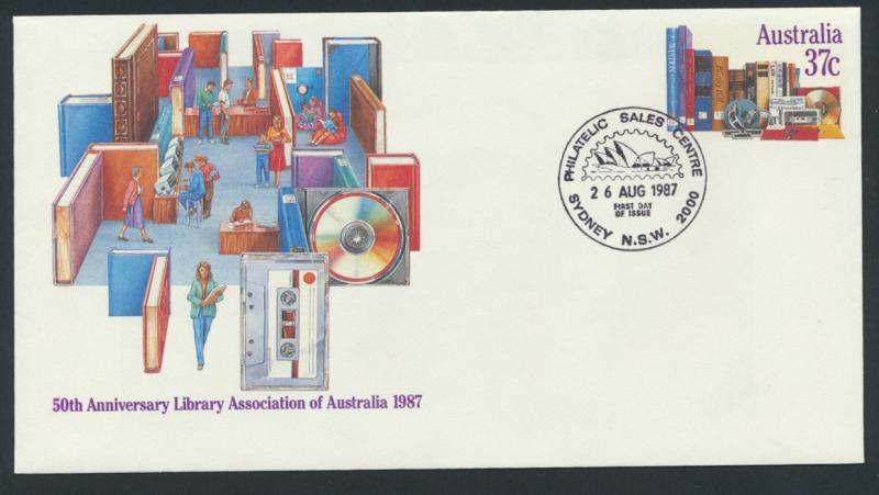 Australia PrePaid Envelope 1987 50th Anniv Library Association of Australia