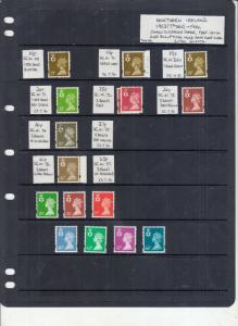 NORTHERN IRELAND 1958-2000 REGIONAL WILDINGS/MACHIN MINT/USED 5 pages full