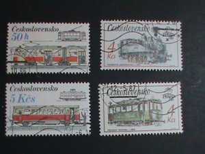 CZECHOSLOVAKIA STAMP 1982 WORLD CLASSIC TRAINS CTO-MNH SET