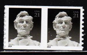 #4861 2014 Abraham Lincoln (Coil Pair Stamp)  - MNH