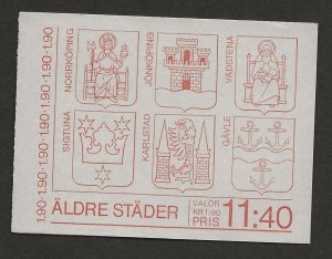 SWEDEN SC# 1513a  COMP BKLT/6   FVF/MOG 1984