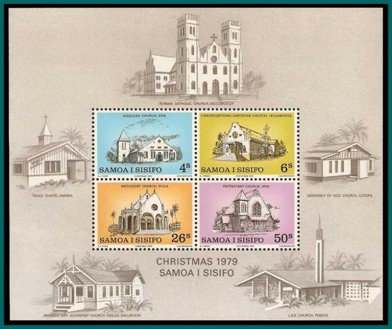 Samoa 1979 Christmas Churches, MS MNH 520a,SGMS560