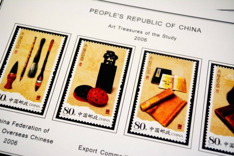 COLOR PRINTED CHINA P.R.C. 2000-2010 STAMP ALBUM PAGES (170 illustrated pages)