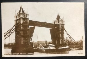 1928 London England RPPC Postcard Postage Due Cover To Toronto Canada Tower Brid