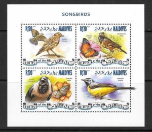 MALDIVE ISLANDS 2014 SONGBIRDS (1) MNH