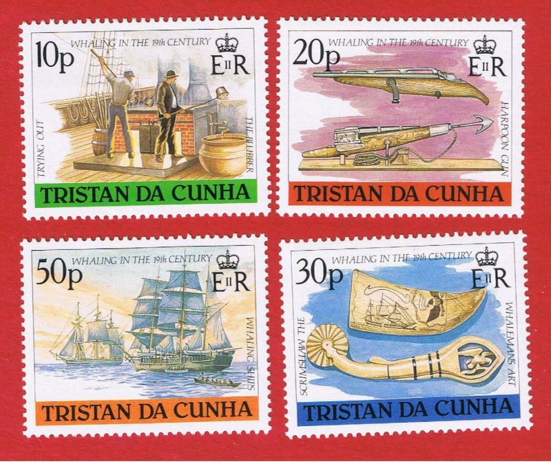 Tristan da Cunha #434-437  MNH OG   Whaling   Free S/H