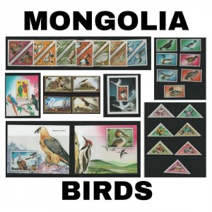 Thematic Stamps - Mongolia - Birds 2 - Choose from dropdown menu