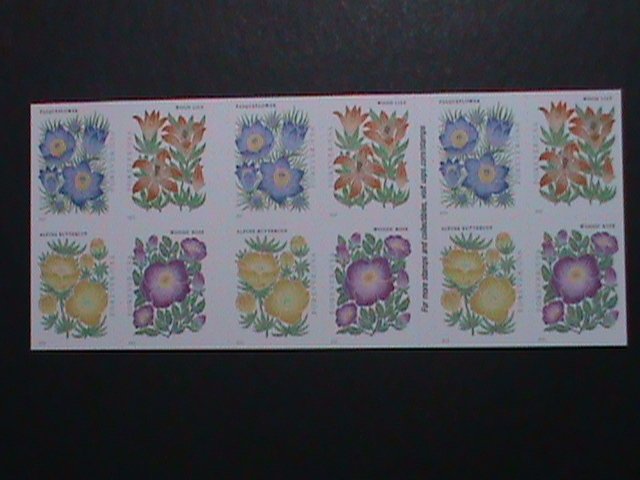 ​UNITED STATES-2022 MOUNTAIN FLOWERS-FIRST CLASS FOREVER MNH BOOKLET-20 STAMPS
