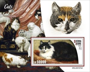 Sierra Leone - 2022 Domestic Cats - Stamp Souvenir Sheet - SRL220107b2