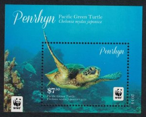 Penrhyn WWF Pacific Green Turtle Chelonia mydas japonica MS 2014 MNH SG#MS649