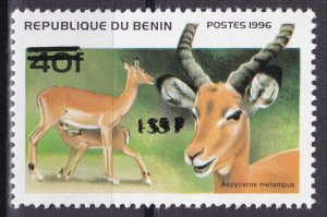 BENIN 2000 1248 135F 200 € ANTELOPE AEPYCEROS GAZELLES OVERPRINT OVERLOAD MNH-