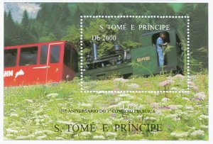 Sao Tome and Principe. 1997. 1730-38 bl366-69. Railway. MNH.