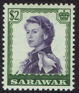 SARAWAK 1955 QEII $2 MNH **