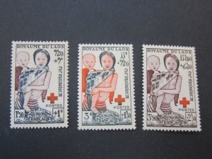 Laos 1953 Sc B1-3 UN set MNH