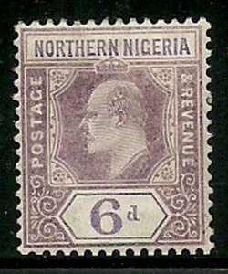 Album Treasures Northern Nigeria  Scott # 15  6p Edward VII Mint Hinged