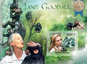 Guinea 2011 MNH - Jane Goodall, Monkeys. Y&T 685, Mi 5676/Bl.975