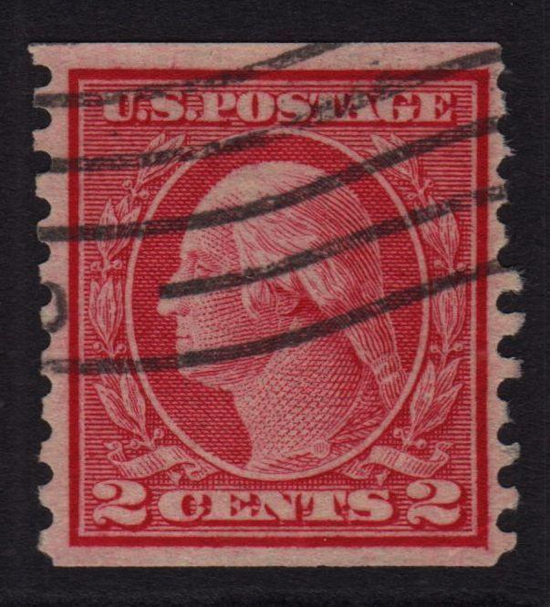 1914 Sc 453 used coil single, light cancel CV $45