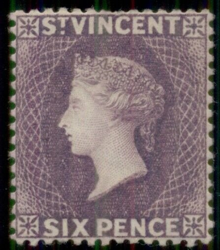 ST VINCENT #51, 6p violet, og, hinged, VF, Scott $225.00