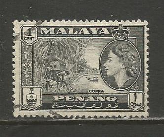 Malaya-Penang    #45  Used  (1957)  c.v. $1.50