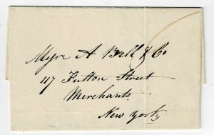 1835 incoming private ship letter from Halifax NS to New York, N.Y., rated 6