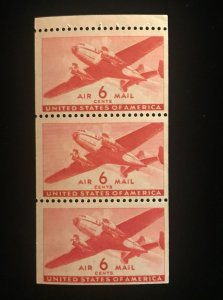 C25a MNH, Airmail Booklet Pane