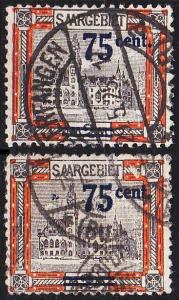 GERMANY Saar [1921] MiNr 0079 I,II ( O/used )