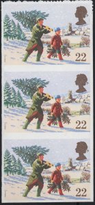GB 1990 Christmas 22p imperf vert pair unmounted mint cat £3000 (+ part perf