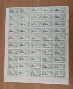 Patagonia Argentina 1965 Colony of Welsh Speakers Cinderella Ship Sheet of 50 S