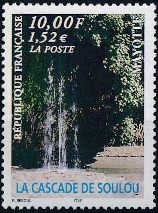 Mayotte 1999 #131 MNH. Waterfall