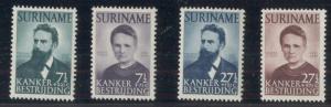 SURINAME #B49-52 Complete set, semi postals, Combat Cancer, og, LH, VF Scott $64