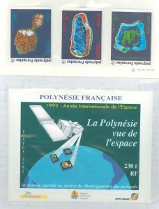 French Polynesia #587-590 Mint (NH) Single (Complete Set) (Space)