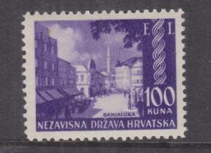 CROATIA, 1942 Banja Luka Philatelic Exhibition 100k. Violet, mnh.