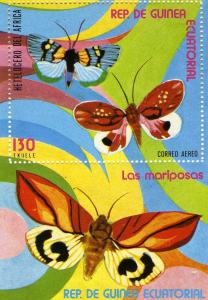 Equatorial Guinea 1976 BUTTERFLIES s/s Perforated Mint (NH)