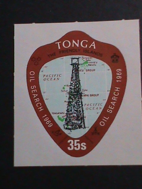 ​TONGA-1969 SC#236-OIL DERRICK & MAP OF TONGA-MNH VF HARD TO FIND