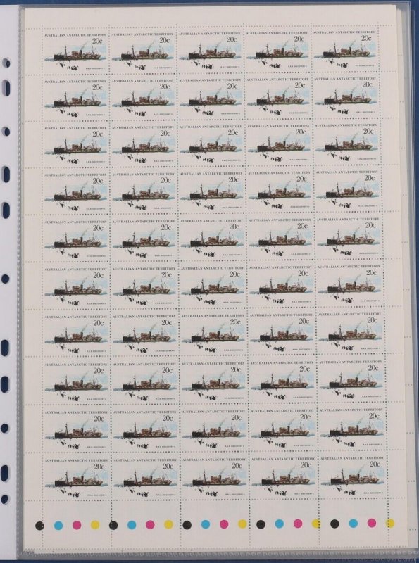 AUSTRALIA ANTARCTIC TERR 1979 Ships Part sheets. MNH **. SG ex 38-51 cat £430.