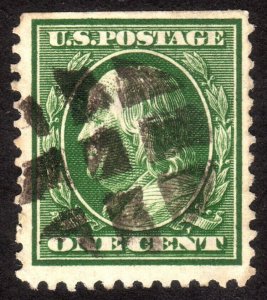 1908, US 1c, Franklin, Used, Fancy cancel, Sc 331