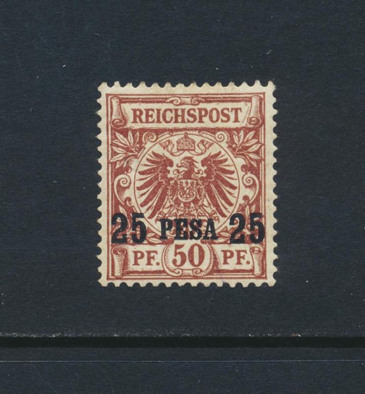 GERMAN EAST AFRICA 1893, 25p on 50pf 17½mm OVPT, VF MLH Sc#5a Mi#5ll (SEE BELOW)