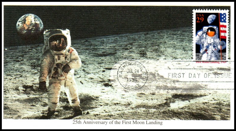 US 2841a Anniversary Moon Landing Mystic U/A FDC