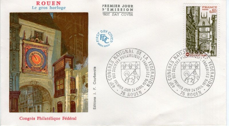 FRANCE  1976 The 49th Congress of French Philatelic Societies FDC14415