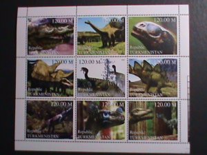 TURKMENISTAN -2000-PREHISTORY ANIMALS MNH SHEETS VF WE SHIP TO WORLD WIDE.