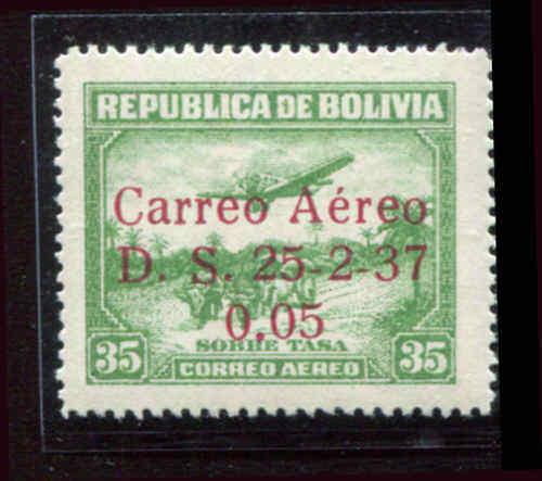 Boliva C52a Carreo 1937 MH  Very Fine CV $30