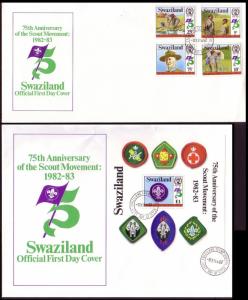 Swaziland 75th Anniversary of the Boy Scout Movement FDC SG#416-MS420