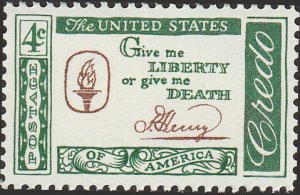 # 1144 MINT NEVER HINGED ( MNH ) PATRICK HENRY QUOTATION    