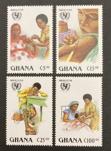 Ghana 1988 #1051-4, U.N. Universal Immunization, MNH.