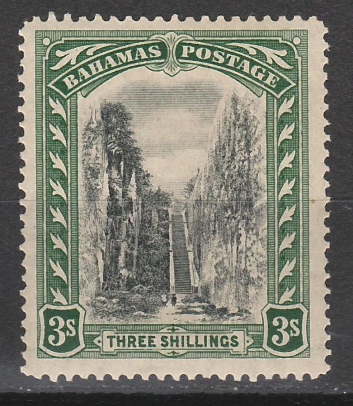 BAHAMAS 1921 QUEEN'S STAIRCASE 3/- WMK MULTI SCRIPT CA