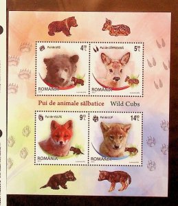 ROMANIA Sc 5405b NH SOUVENIR SHEET OF 2012 - ANIMALS