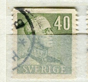 SWEDEN; 1939 early Gustav definitive issue fine used 40ore. value